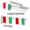 thumbnail image 2 of Set de gemelos y clip de corbata con bandera italiana para hombre, 2 of 3
