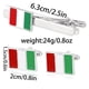 thumbnail image 2 of Set de gemelos y clip de corbata con bandera italiana para hombre, 2 of 3