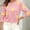Pink, variant on Knitted Sweaters for Women Fall Winter Fashion 2023 Casual Daisy Print Round Neck Long Sleeve Knitted Tops VSONTOR