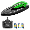thumbnail image 1 of Amdohai Remote Control Boat, 2.4G 20km/h High-speed Waterproof Remote Control Speed Boat with LED Lights, 1 of 8
