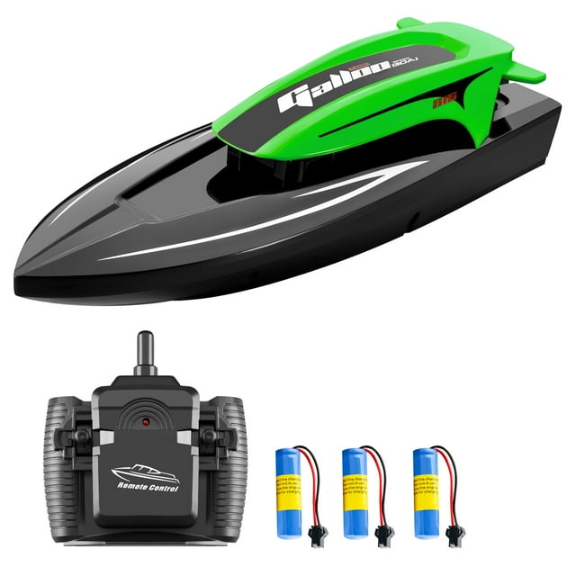 Amdohai Remote Control Boat, 2.4G 20km/h High-speed Waterproof Remote Control Speed Boat with LED Lights