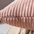 thumbnail image 2 of Pack of 2 Corduroy Pillow Covers Soft Soild Striped Throw Pillow Covers Set Decorative Cushion Cases Pillowcases 40 x 40 cm Pink, 2 of 5