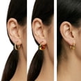 thumbnail image 4 of Silver Plated Hoop Earrings,Cartilage Earring for Sensitive Ears Hypoallergenic Lightweight 3Pairs, 4 of 8