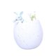 thumbnail image 3 of Decoración de huevo de conejo de Pascua, estatua de Pascua de resina, lindos objetos de colección en cáscaras de huevo. Blanco Azul, 3 of 8