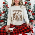thumbnail image 4 of Christmas on the Range - Women's Garment Dyed Long Sleeve Graphic T-Shirt, 4 of 11