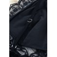 thumbnail image 3 of ABPHQTO Top de tirantes de espagueti negro con volante anudado y encaje de ganchillo para mujer, 3 of 5