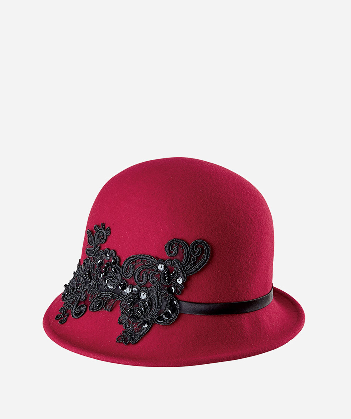 Womens Wool Felt Cloche 