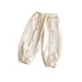 thumbnail image 4 of TIREOW Girls Jogger Sweatpants Elastic Waist Wide Leg Jogger Sweat Pants with Bow Embroidery Spring Autumn Casual Baggy Loungewear Pants, 4 of 8
