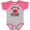 Baseball Heather and Hot Pink, variant on Inktastic Someone in San Diego Loves Me Boys or Girls Baby Bodysuit