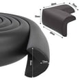 thumbnail image 3 of Winthome Baby Proofing Corner Guards Set Table Furniture Edge Corner Protectors, 2pcs 2m Edges+8pcs Corners+2pcs 3m Tapes, Non-Toxic Soft with Thick Foam(Black), 3 of 7