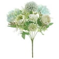 thumbnail image 2 of Artificial Silk Peony Bouquet 7 Heads Blue Fake Flowers Wedding Bridal Bouquet Valentines Day Home Party Table Decor, 2 of 3