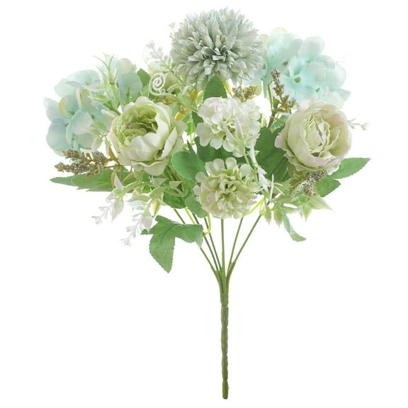 Tkrady 7 Head European-Style Colorful Peony,Beautiful Artificial Silk Flowers Wedding Valentines Bouquet Bridal Decor