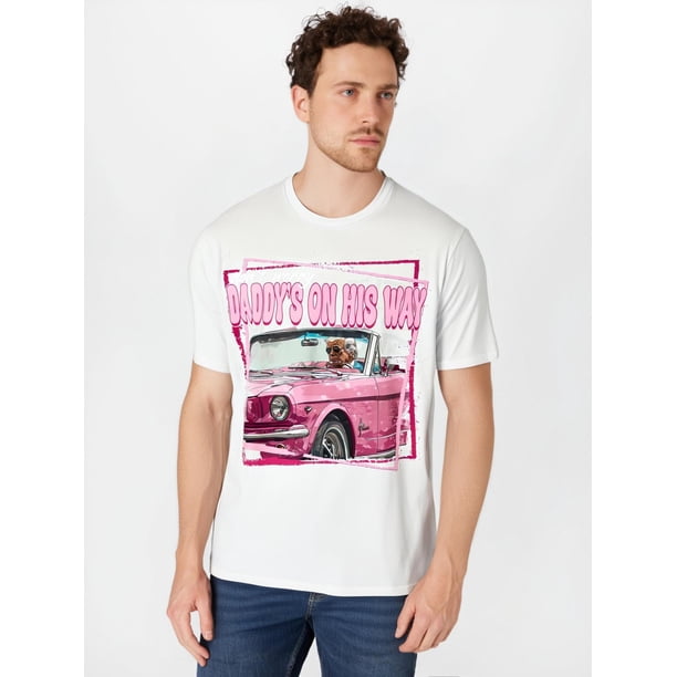 Camiseta divertida para hombre, diseño rosa de Papá en casa 2025, "Recuperemos Estados Unidos"