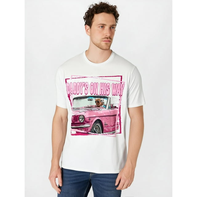 playera gráfica para hombre con diseñoFunny Daddy's Home Trump Pink 2025 Take America Back 2024 T-Shirt Tee For Adult, Men, Women, Teen, Teenager, Adolescent, YouthFather's Day, Mother's Day, New Ye