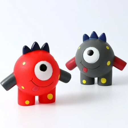 Cheers.US 2PCS Silicone Chew Toys for Indoor Pet Interactive Built-in Sounder Cute Shapes Design Funny Toy Kitten Supplies Best Gift for Pet Lovers Outdoor Activities Games for Pet