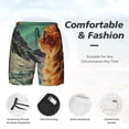 thumbnail image 5 of Lsque Mens Swim Trunks Space Adventurer Cat Pattern - Bathing Suit Compression Liner - Beach Swim Shorts Swimwear - (S-3XL) - Stretch Quick Dry -Large, 5 of 9