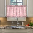 thumbnail image 5 of Love Flower Tier Curtains Tier Kitchen Living Room Bedroom Balcony 2 Panels 27x24 Inch, 5 of 9