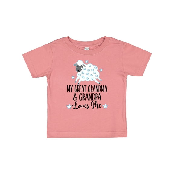 Inktastic My Great Grandpa and Grandma Love Me Boy Lamb Boys or Girls Baby T-Shirt