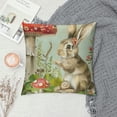 thumbnail image 2 of Qinduosi  Spring Forest Animals Throw Pillow Covers  Inch Rabbit Squirrel Mushroom Floral Decorative Pillows for Sofa Kids Baby Nursey Room Decor Set of, 2 of 5