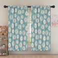 thumbnail image 5 of Blackout Kids Curtains,Teal Daisy Flower Golden Centers Pattern Childrens Insulated Curtains Set Of 2,Bedroom Essentials,Toddler Room Decor 52"x63", 5 of 5
