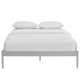 thumbnail image 5 of Modern Contemporary Urban Design Bedroom Queen Size Platform Bed Frame, Grey Gray, Metal Steel, 5 of 5