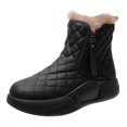thumbnail image 6 of yotijay 2xWinter Snow Boots Warm Lined Short Boots Fashion for Trekking Hiker Winter 38 Black, 6 of 9