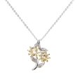 thumbnail image 2 of Elegant Rhinestone Flower Pendant Necklace for Women – Minimalist Jewelry for Mother's Day, Birthdays, Anniversaries, and Valentine's Day, 2 of 3