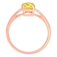 thumbnail image 4 of 1 ct Oval Cut Natural Citrine Solitaire 18K Rose Gold Womens Engagement Ring, 4 of 6