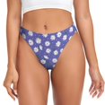 thumbnail image 1 of Fotbe Daisies Flowers Tanga Sin Costuras para Mujer con Estampado – Panties Invisibles, Transpirables y Cómodos para Uso Diario-Large, 1 of 6