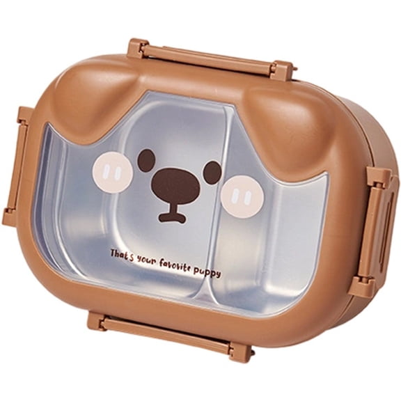Stainless Steel Bento Box, Cute Puppy Shape Lunch Box, Compartment Design Small Lunch Containers with Lid for Daycare Picnic
