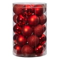 thumbnail image 3 of Nearly Natural Red Plastic Holiday Christmas 2.5" Shatterproof Ornament Set, 30 Count, 3 of 4