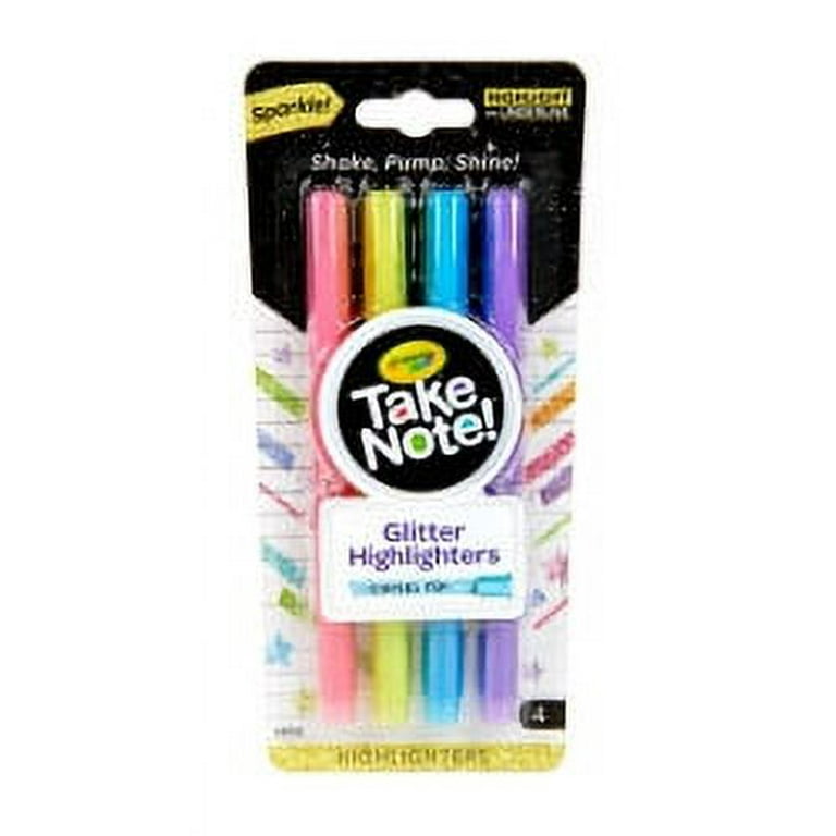 Take Note Glitter Highlighters, 4 Per Pack, 3 Packs