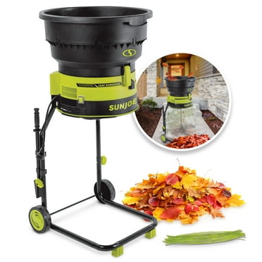 Sun Joe 15-Amp Corded Electric Leaf Mulcher & Shredder, 17:1 Reduction, Wheeled