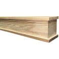 Bisbee 60 Inch Oak Wood Fireplace Mantel Shelf with Top and Bottom
