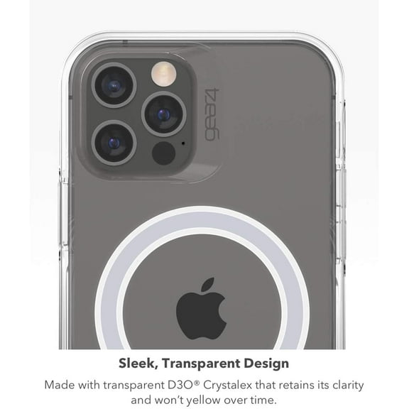 ZAGG Gear4 Crystal Palace Snap Case - Crystal Clear Impact Protection with MagSafe Compatibility for Apple 12 Pro Max
