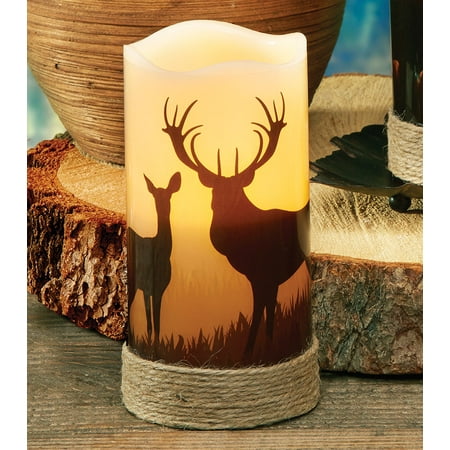 Deer LED Candle - Rustic Decor