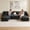 Black, variant on MCombo 111.8'' U-Shaped Modular Sectional Sofa Couch with Chaise Ottomans for Living Room, FSC Certified, Black