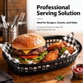 thumbnail image 5 of 20Pcs Fast Food Baskets, 10.6 x 6.7 Inch Reusable Deli Fast Food Storage Basket, Foods Service Tray Holde for Easter, Fruit, Hot Dogs, Burgers, Fries, Snacks,Picnic(Black), 5 of 7