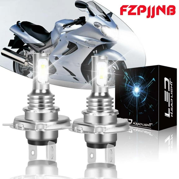 FZPJJNB For Kawasaki ZZR600 ZZR1200 Motorcycle Light - H4 LED Headlights Bulbs 6000K White,C31