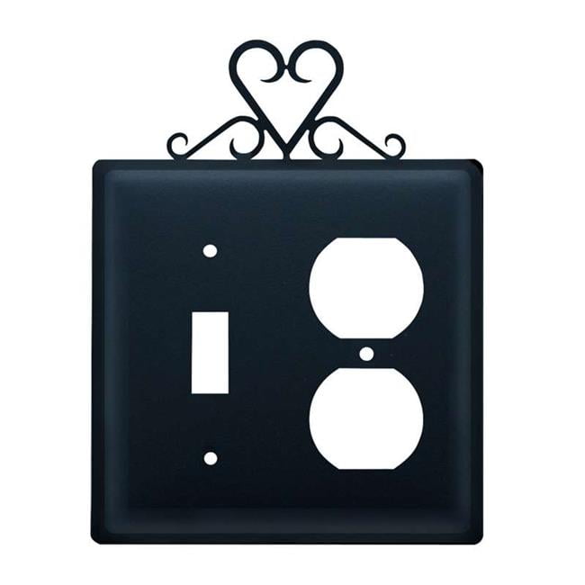 Village Wrought Iron ESO-51 Switch & Outlet Cover - Heart
