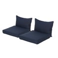 thumbnail image 1 of GDF Studio Vincent Outdoor Water Resistant Fabric Club Chair Cushions with Piping, Set of 2, Navy Blue, 1 of 9