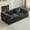 Black, variant on Hforesty Compression Convertible Floor Sofa Bed,Single Seater Boneless Modular Couch,No Assembly Required,Chenille Fabric, Beige