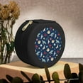 thumbnail image 6 of Naloa Sea Creatures Round Jewelry Box, Travel Jewelry Organizer, 3.9 x 3.9 x 2in Jewelry Storage Box for Women-Black, 6 of 7
