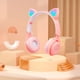 thumbnail image 4 of Auriculares inalámbricos Bluetooth de estilo elegante y lindo con orejas de gato iluminadas de color rosa, 4 of 9