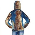 thumbnail image 4 of Cauagu Starry Sky Cloud Dog Print Sun Protection Jacket for Teen,Full-Zipper Long Sleeve Sun Shirts with Pockets UV Hoodie Shirts Outdoor Athletic Jacket-Medium, 4 of 7