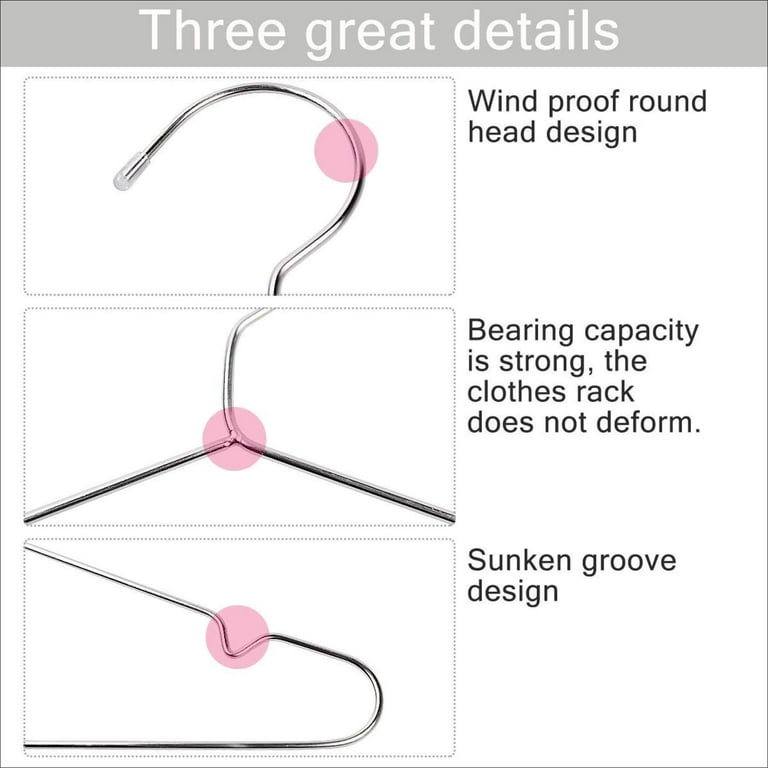 45cm Stainless Steel Strong Metal Wire Hangers Clothes Hangers