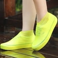 thumbnail image 2 of 2 Pairs of Waterproof Shoe Covers, Waterproof Silicone Rubber Shoe Covers for Rain, Non-Slip Easy-Handy Water Resistant Overshoes Outdoor Cycling Hiking Protectors Apply to Men, Women, Kids, 2 of 9