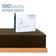 thumbnail image 2 of Cotton Sateen Solid Fitted Sheet Chocolate Full Pack of1, 2 of 9