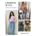 thumbnail image 7 of DOKOTOO Women's Wide Leg Jeans High Waisted Baggy Jeans for Women Stretchy Denim Pants with Drawstring and Big Pockets (Plus Sizes Available), 7 of 7