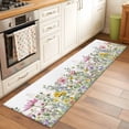 thumbnail image 3 of Spring Floral Kitchen Runner Rug 2x6 Washable Runners for Hallway Non Slip Watercolor Flower Eucalyptus Leaves Botanical Large Area Rug Indoor Floor Carpet for Bathroom Laundry Entryway Bedroom, 3 of 8
